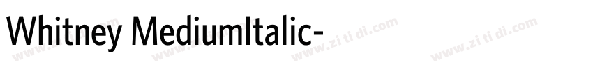 Whitney MediumItalic字体转换